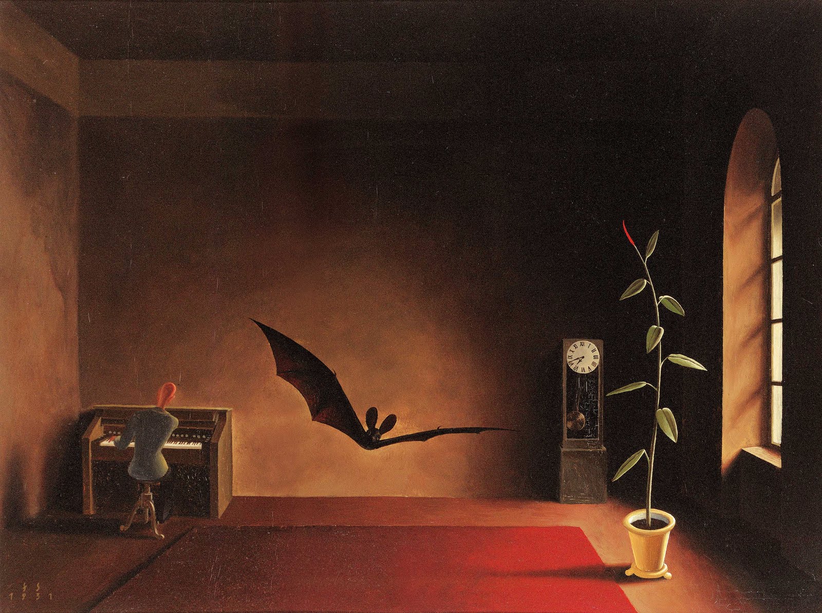 Lied in der Dämmerung, Gemälde von Franz Sedlacek